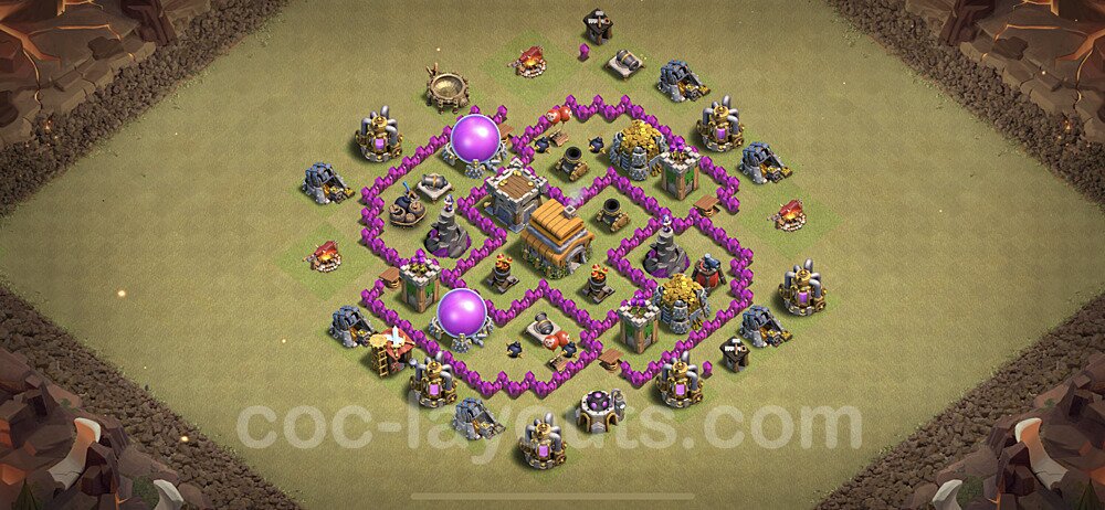TH6 War Base Plan with Link, Copy Town Hall 6 Design 2020, #5