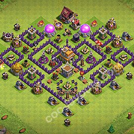 Municipio livello 7 Anti 3 Stelle Base + Link, Anti tutto - Miglior Disposizione Villaggio per Difesa COC 2026 TH7 - #184