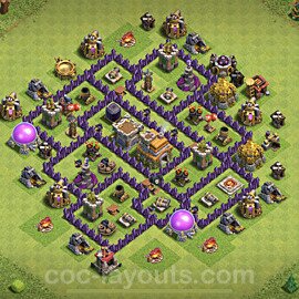 TH7 Anti 2 Stars Base Plan with Link, Anti Everything, Copy Town Hall 7 Base Design, #204