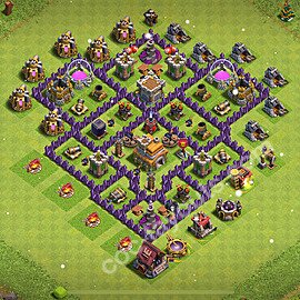 Ustawienie bazy do obrony TH7 z linkiem - Ratusz poziom 7 - COC 2025 - #242