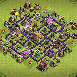 Die Beste Unschlagbar Base RH7 + Link 2026 - COC Rathaus 7 Kopieren Base - #249