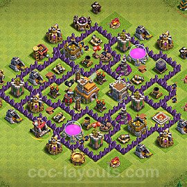 TH7 Trophy Base Plan with Link, Copy Town Hall 7 Base Design 2023, #89