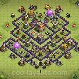 Diseño de aldea Impenetrable Ayuntamiento 7 Copiar, Anti Todo - COC TH7 Perfecta Distribucion + Enlace - #94