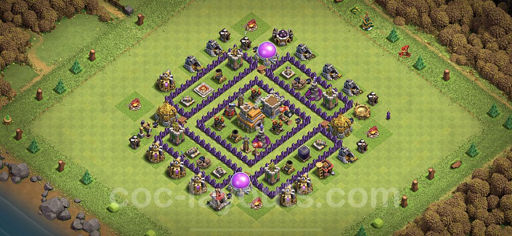 Full Upgrade TH7 Base Plan with Link, Anti 2 Stars, Copy Town Hall 7 Max Levels Design, #187