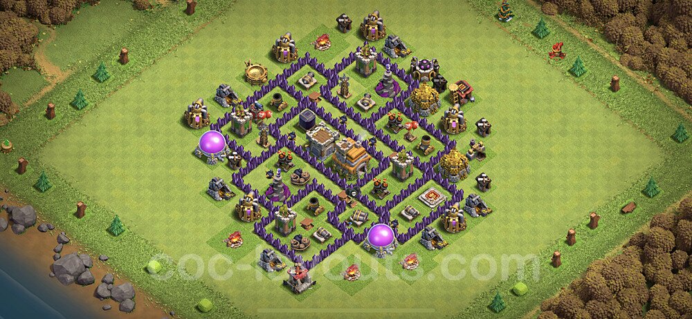 TH7 Anti 2 Stars Base Plan with Link, Anti Everything, Copy Town Hall 7 Base Design 2021, #204