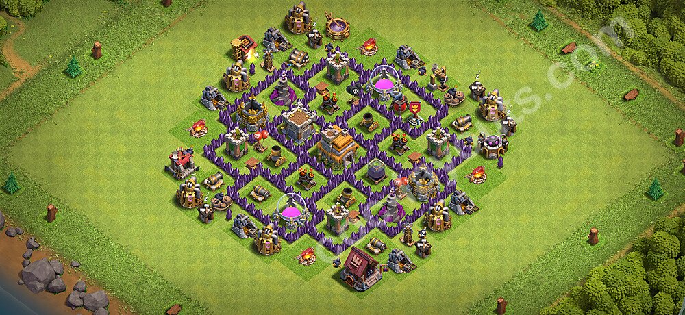 Ustawienie bazy do obrony TH7 z linkiem - Ratusz poziom 7 - COC 2026 - #249