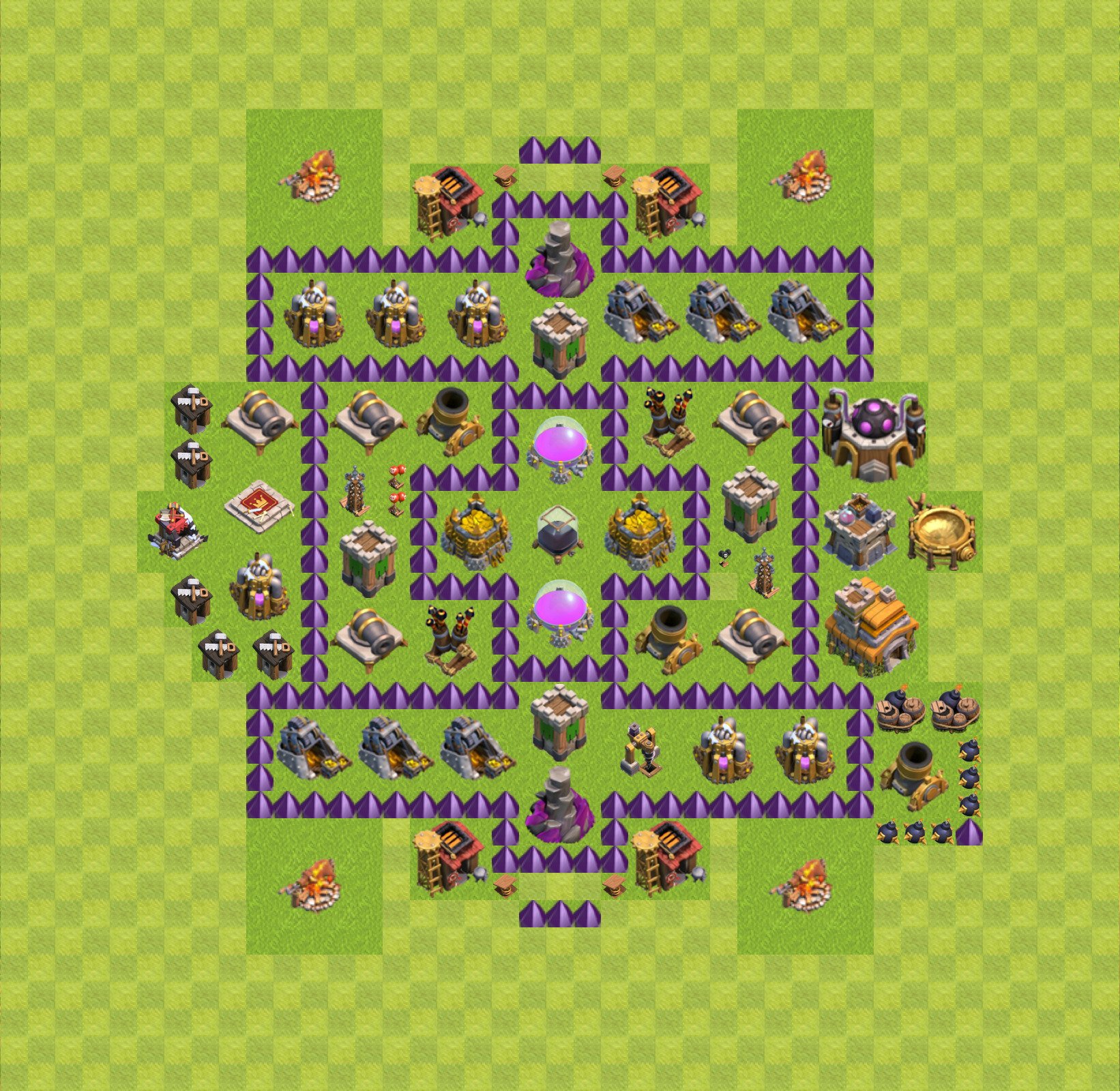 Farming Base TH7 - plan / layout / design - Clash of Clans - (#10) .