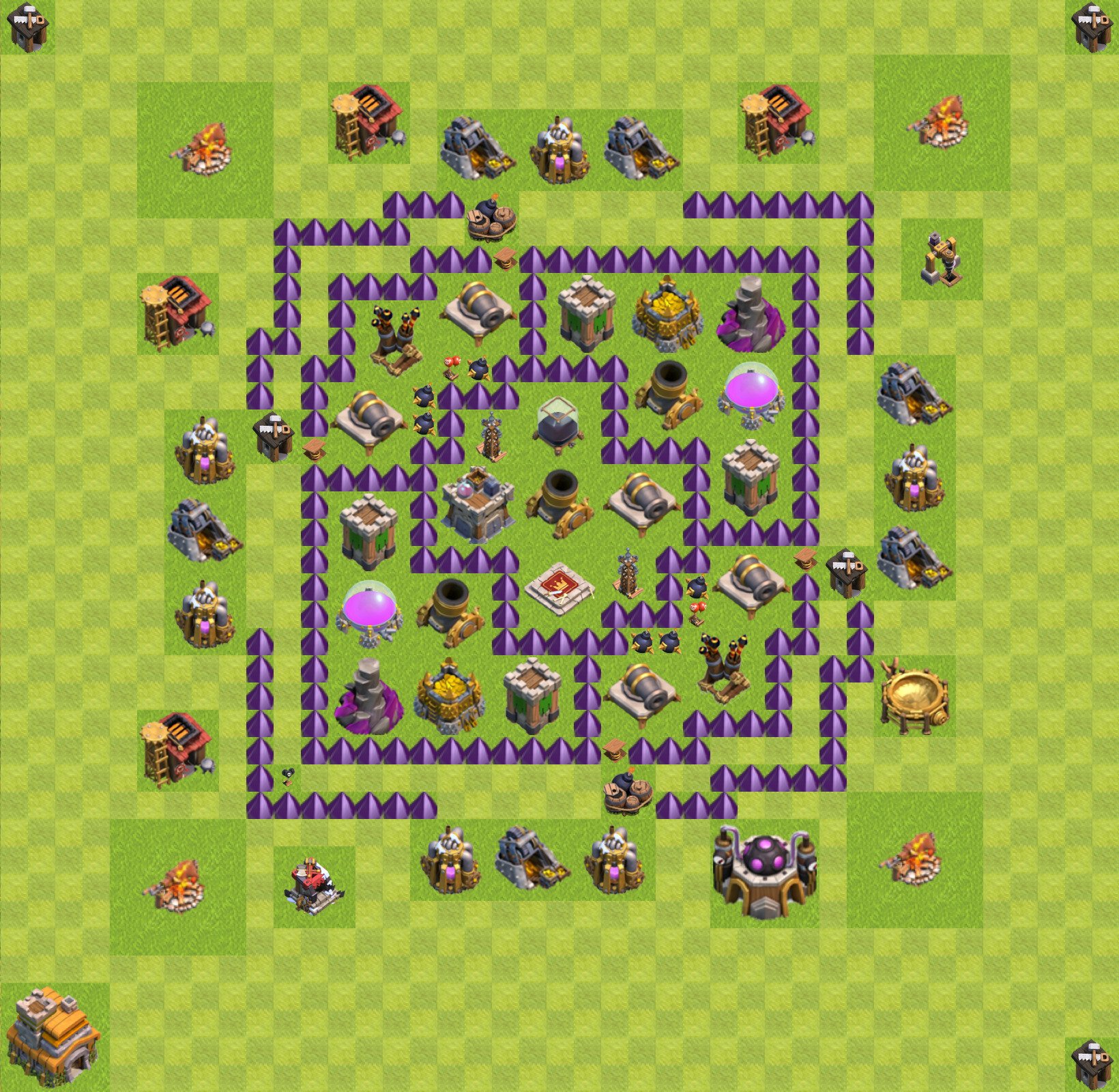 Farming Base TH7 - plan / layout / design - Clash of Clans - (#22) .