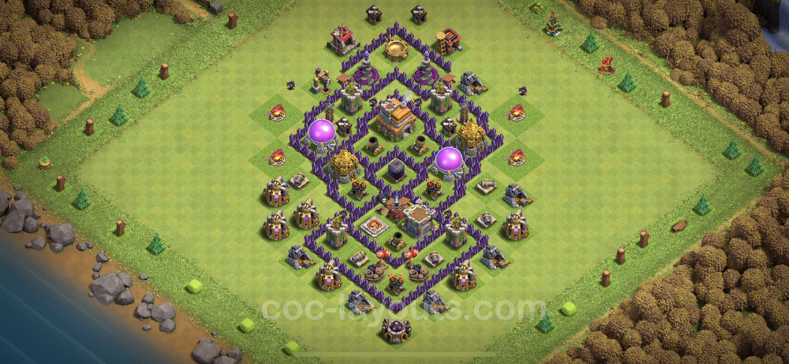 Farming Base TH7 Max Levels with Link, Hybrid, Anti Everything - Town Hall ...