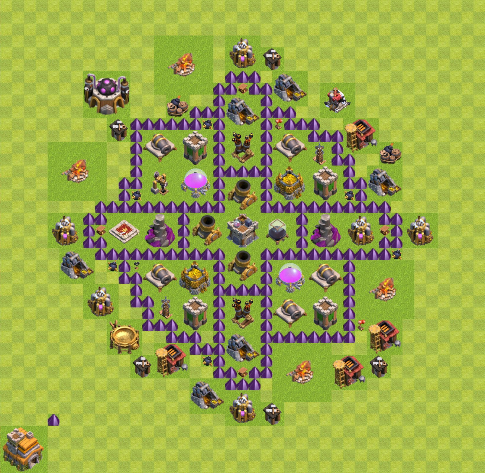 Farming Base TH7 - plan / layout / design - Clash of Clans - (#3) .