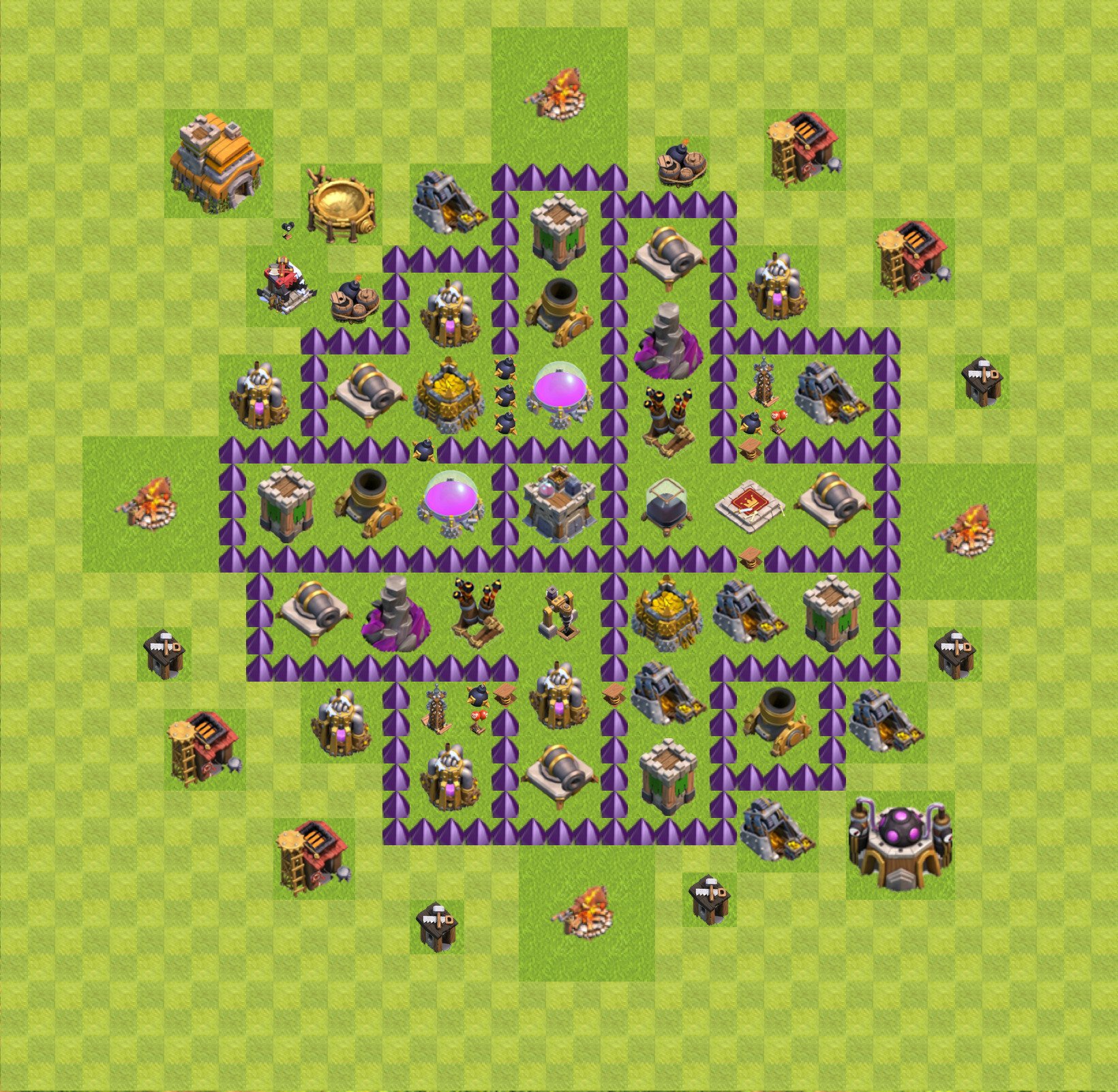 Farming Base TH7 - plan / layout / design - Clash of Clans - (#36) .