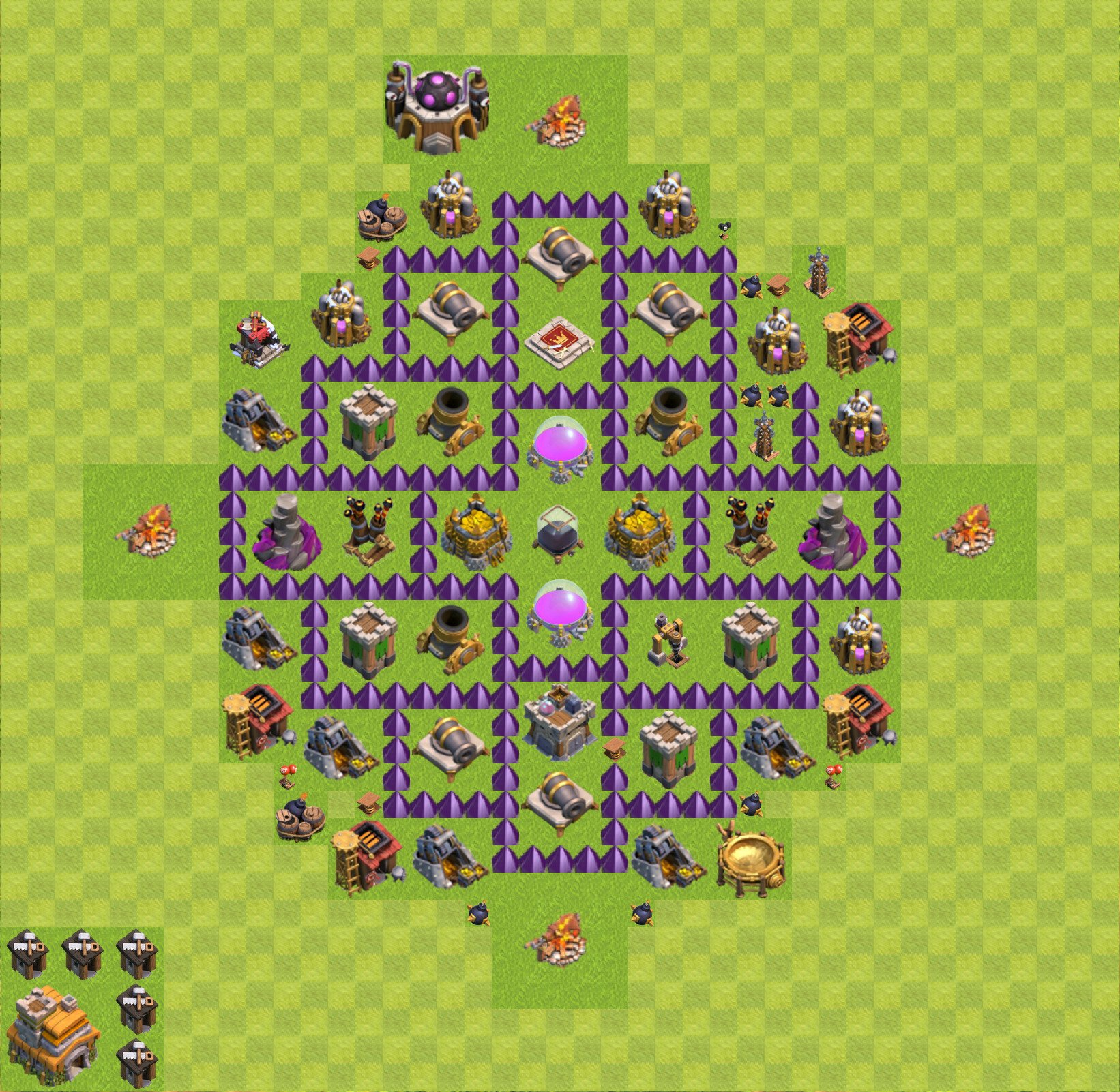 Farming Base TH7 - plan / layout / design - Clash of Clans - (#4) .