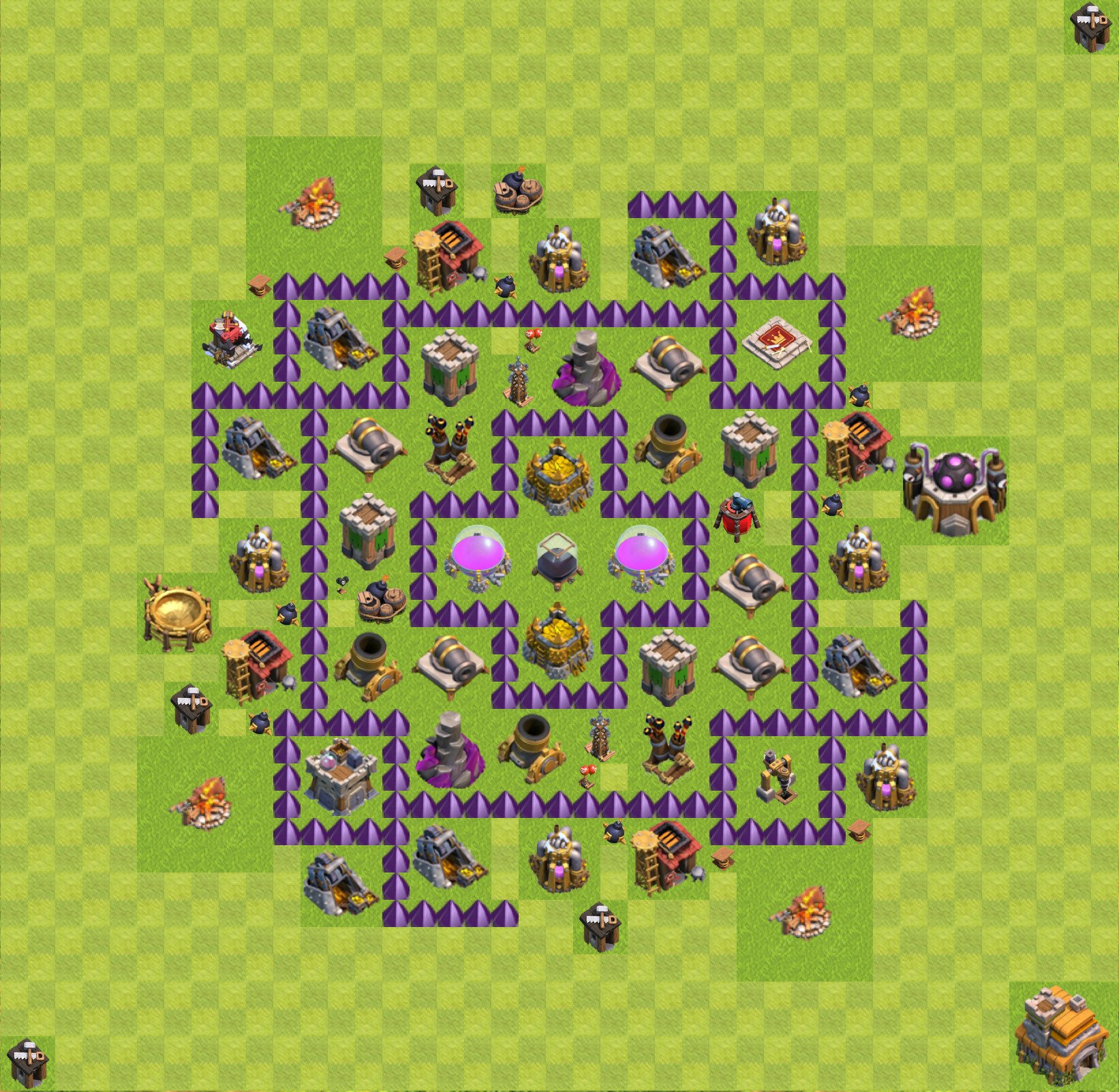 Farming Base TH7 - plan / layout / design - Clash of Clans - (#57) .