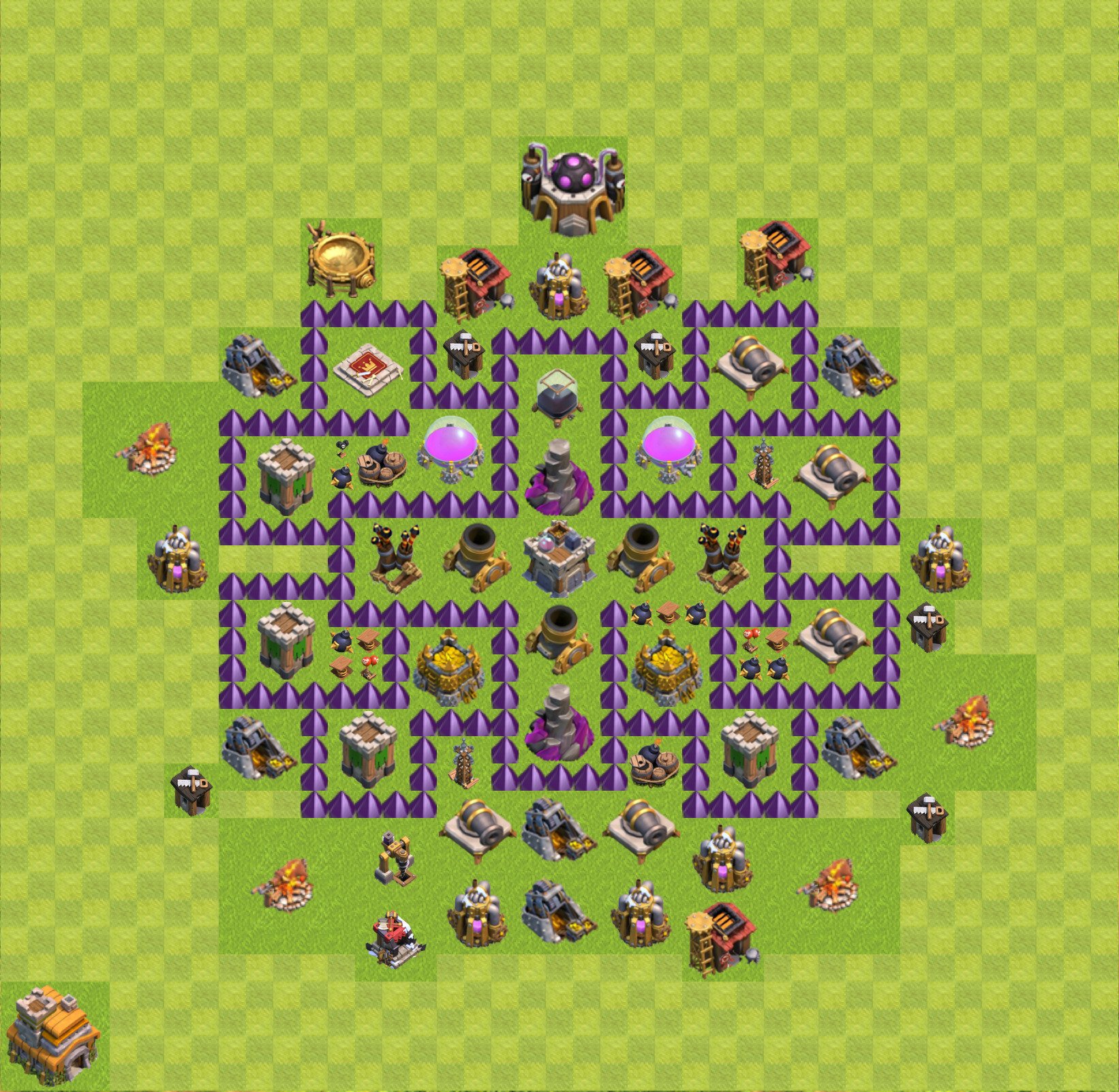 Farming Base TH7 - plan / layout / design - Clash of Clans - (#7) .