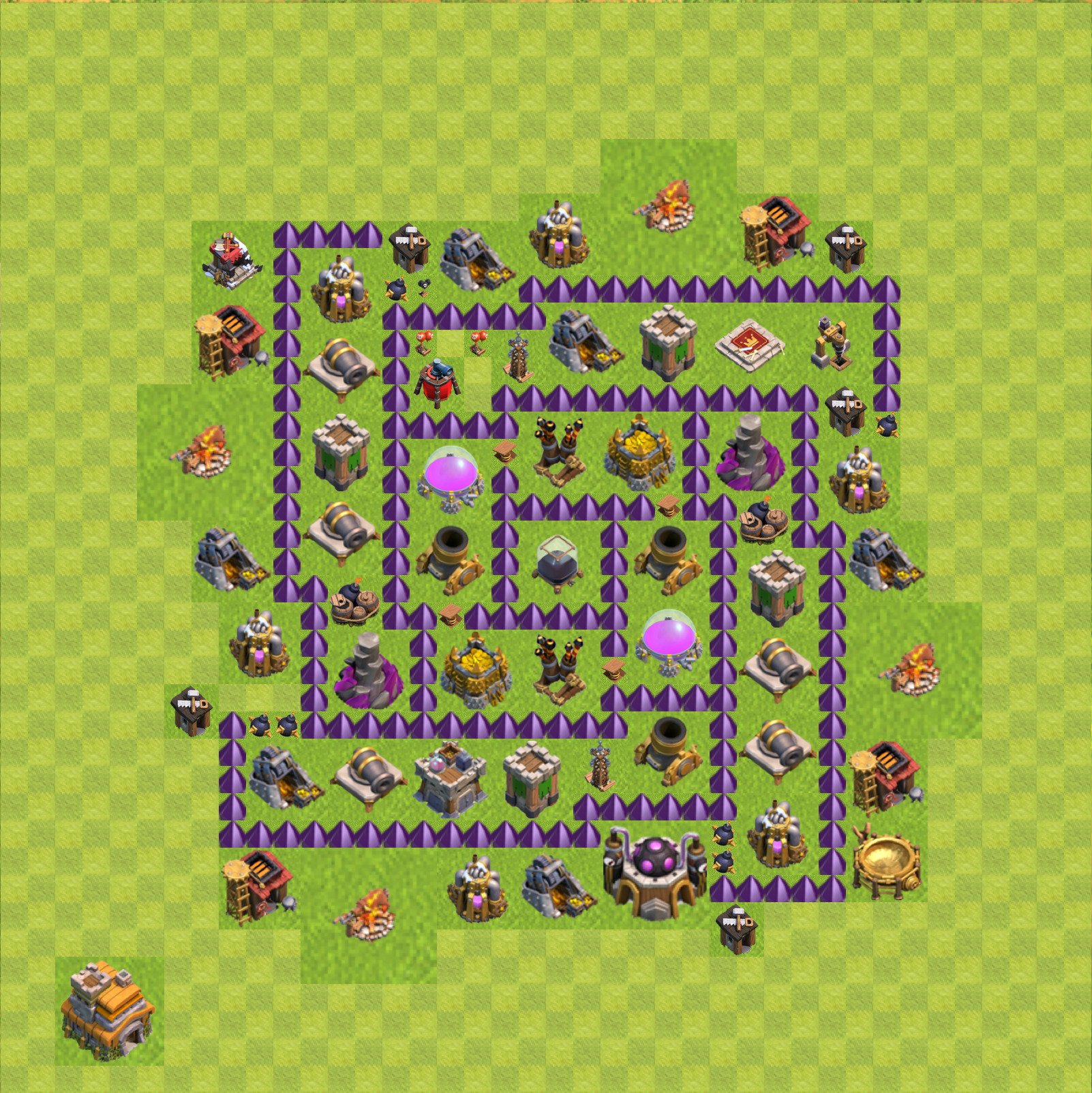 Farming Base TH7 - plan / layout / design - Clash of Clans - (#72) .
