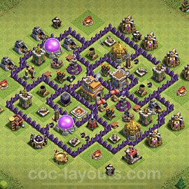 Diseño de aldea para farming - Copiar, Anti 3 Estrellas, Anti Todo Ayuntamiento 7 al Maximo - Full COC TH7 Perfecta Distribucion + Enlace - #233