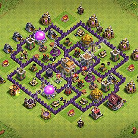 Ustawienie bazy do farma TH7 z linkiem, Anty 3 Gwiazdki, Anty Wszystko - Ratusz poziom 7 - COC 2026, #233