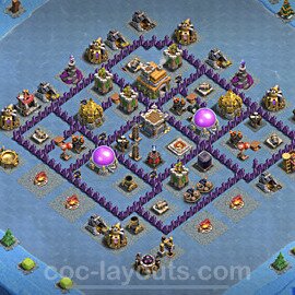 Base plan TH7 (design / layout) with Link, Hybrid for Farming, #252