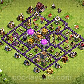 Die Max Base für Farm RH7 + Link, Anti Alles 2024 - COC Rathaus 7 - #266