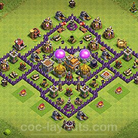 Base plan TH7 Max Levels with Link, Anti Everything for Farming 2024, #273