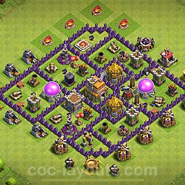 Die Max Base für Farm RH7 + Link, Anti 3 Sterne 2024 - COC Rathaus 7 - #275