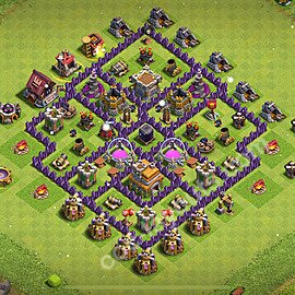 Расстановка базы ТХ 7 2025 для фарма / защиты ресурсов Скопировать, Анти 3 Звезды, Анти-Воздух / Дракон, #280