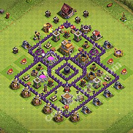 Base plan TH7 (design / layout) with Link, Anti 2 Stars, Hybrid for Farming 2025, #281