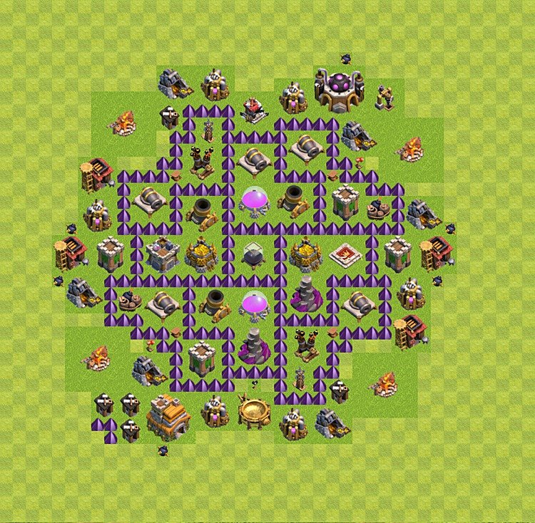Farming Base TH7 - plan / layout / design - Clash of Clans - (#11) .