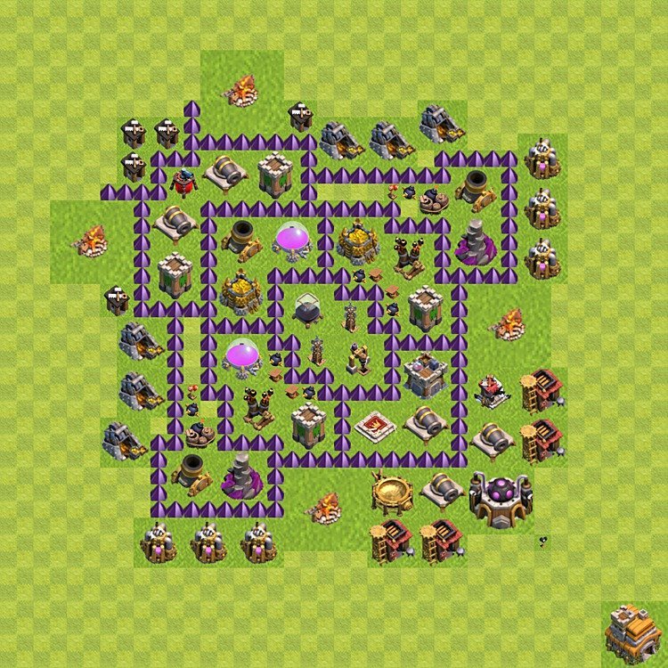 Base plan TH7 (design / layout) for Farming, #110