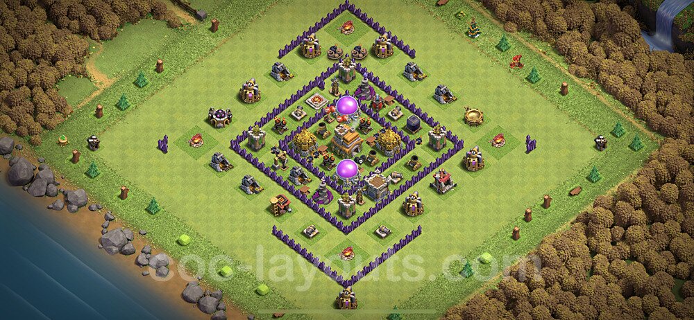 Base plan TH7 (design / layout) with Link, Anti Everything for Farming, #111