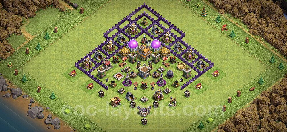 Base plan TH7 Max Levels with Link for Farming 2020, #112