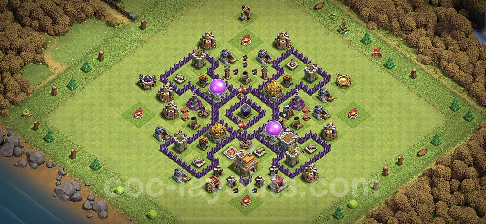 Base plan TH7 Max Levels with Link for Farming, #116