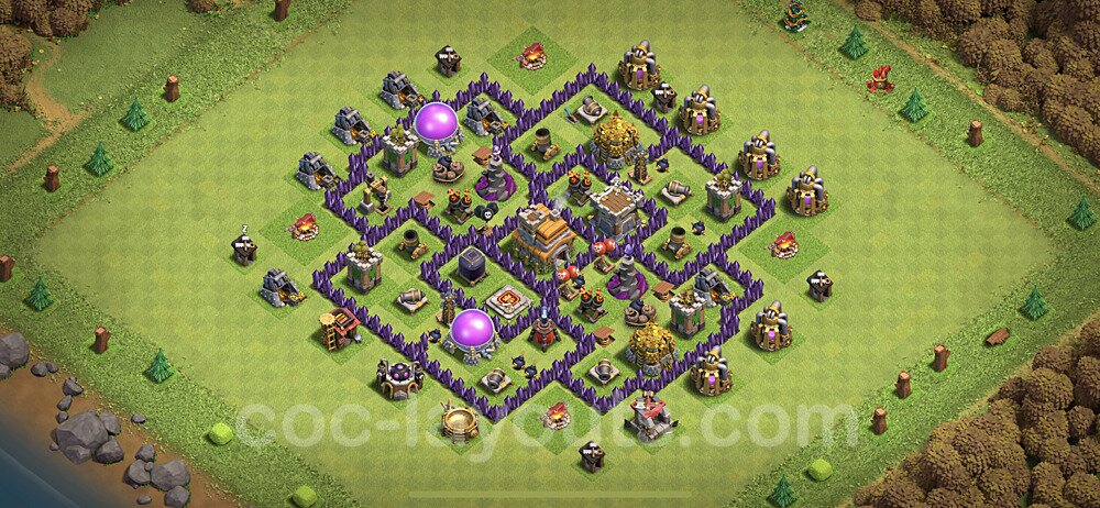 Base plan TH7 Max Levels with Link, Anti 3 Stars, Anti Everything for Farming, #233