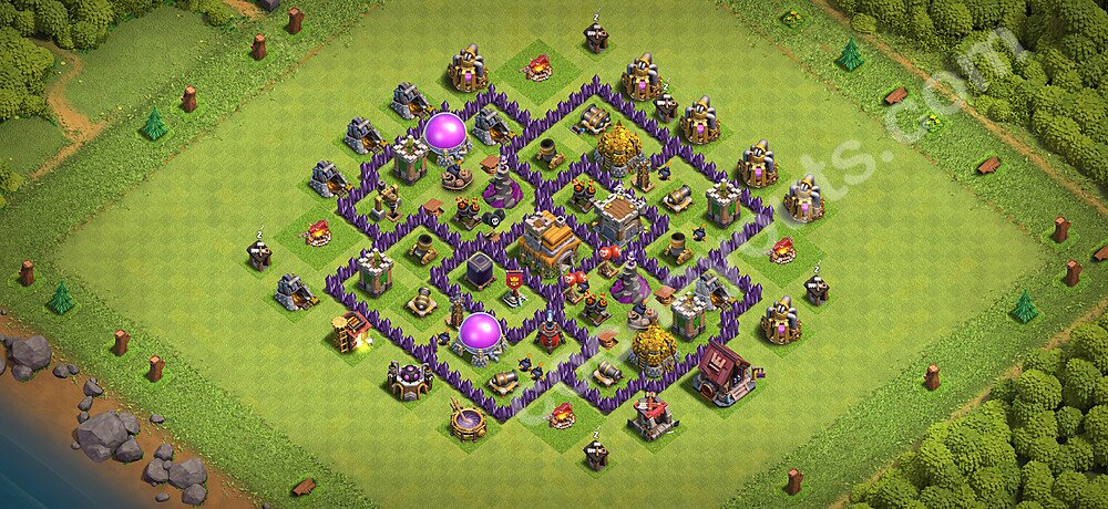 Ustawienie bazy do farma TH7 z linkiem, Anty 3 Gwiazdki, Anty Wszystko - Ratusz poziom 7 - COC 2026, #233