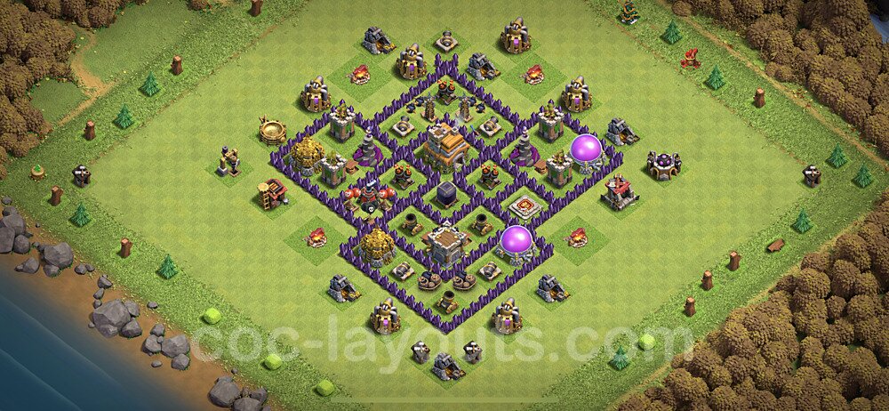 Base plan TH7 (design / layout) with Link, Anti Everything for Farming 2023, #234