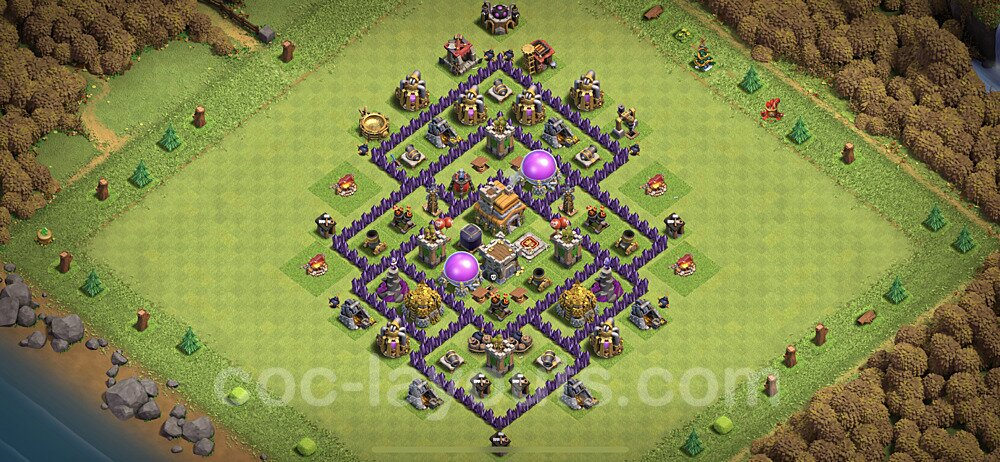 Base plan TH7 Max Levels with Link, Anti 3 Stars, Anti Everything for Farming, #236