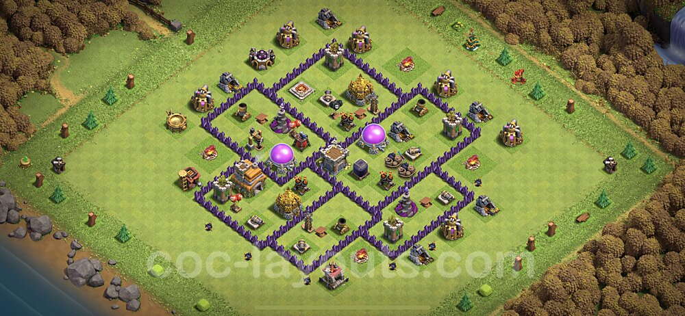 Base plan TH7 Max Levels with Link for Farming, #237