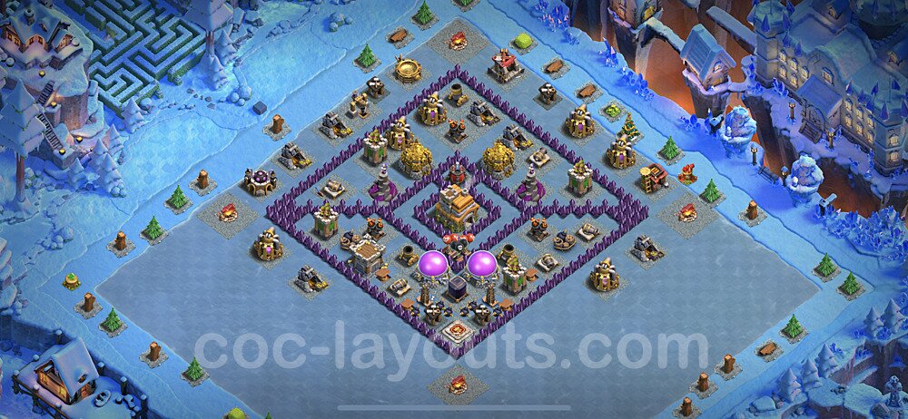 Base plan TH7 (design / layout) with Link, Anti Everything, Hybrid for Farming 2022, #247