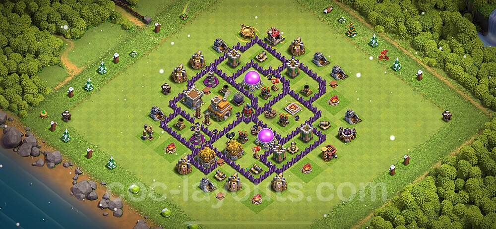 Base plan TH7 Max Levels with Link, Anti 3 Stars for Farming 2023, #262
