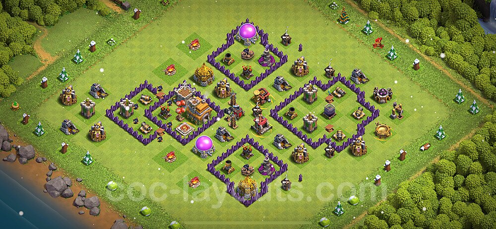 Base plan TH7 (design / layout) with Link, Anti Everything for Farming 2023, #264