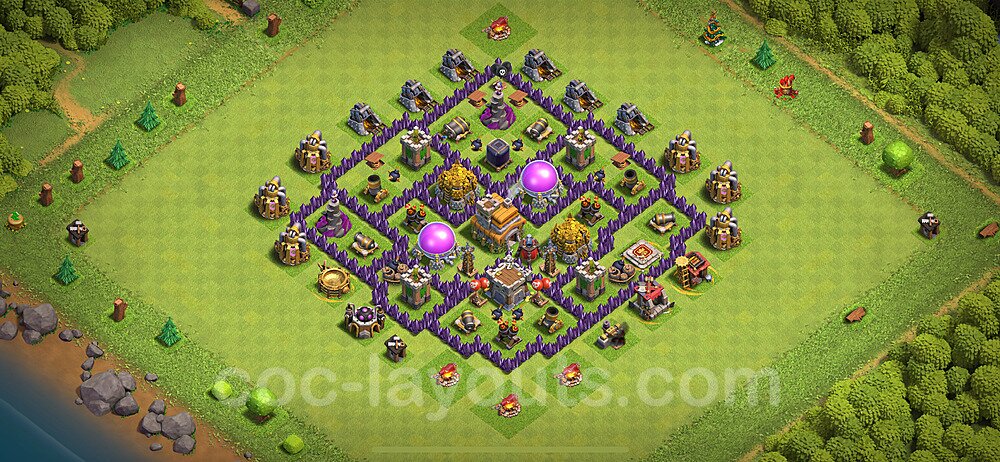 Base plan TH7 Max Levels with Link, Anti Everything for Farming 2024, #274