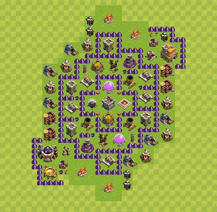Farming Base TH7 - plan / layout / design - Clash of Clans - (#30) .