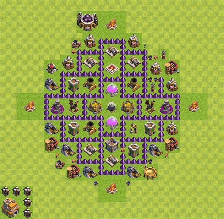 Diseño de aldea para farming Ayuntamiento 7 - COC TH7 Perfecta Distribucion - #4