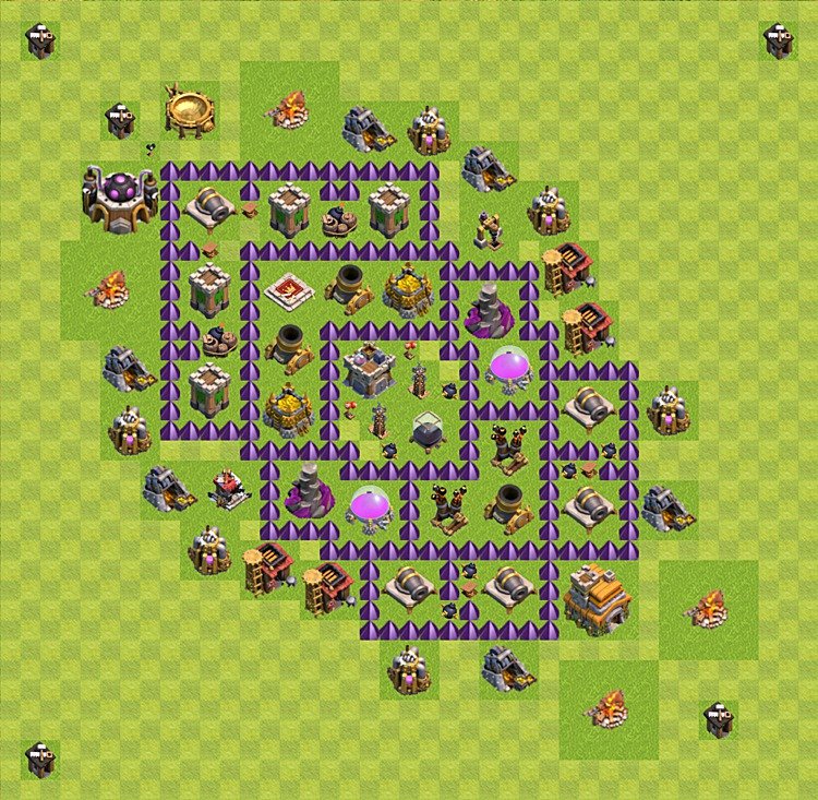 Base plan TH7 (design / layout) for Farming, #44