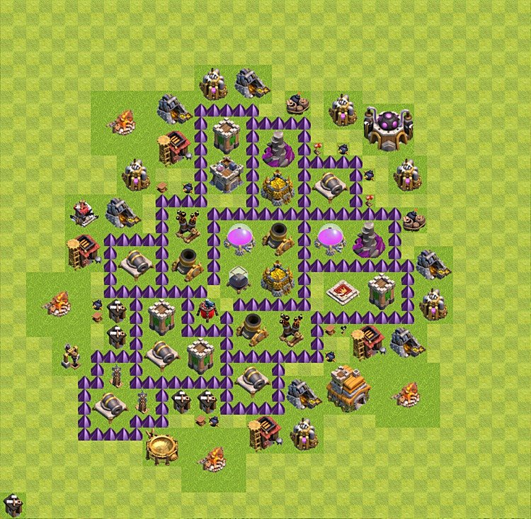 Base plan TH7 (design / layout) for Farming, #51