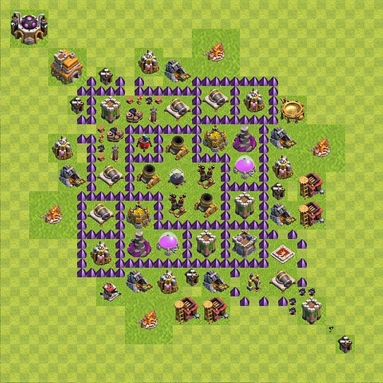 Base plan TH7 (design / layout) for Farming, #85