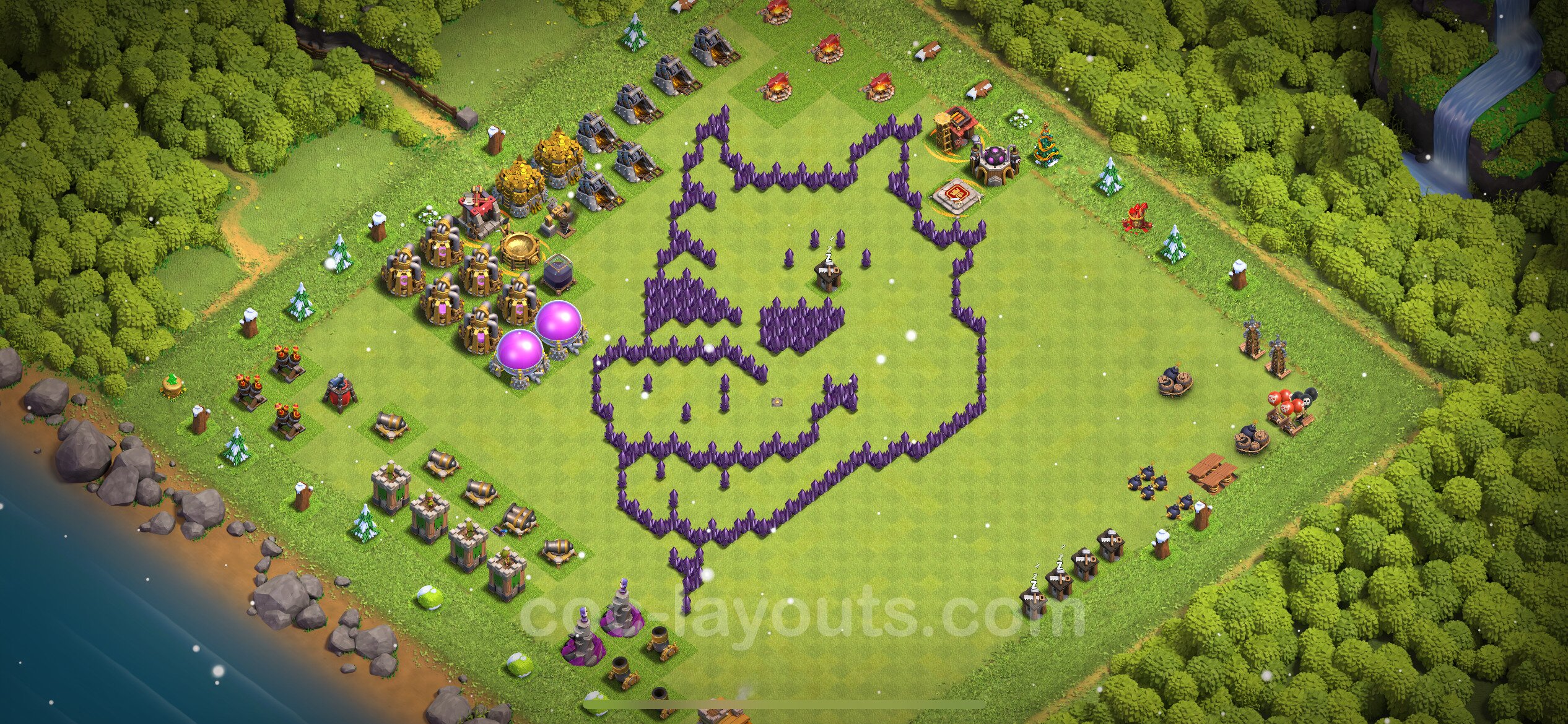 Melhor Troll Funny Layout CV7 Com Link Art Base COC Clash Of Clans melhor-troll-funny-layout-cv7-com-link-art-base-coc-clash-of-clans