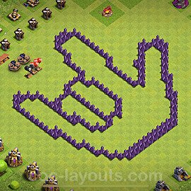 Troll Funny Diseño de aldea Ayuntamiento 7 Copiar - COC TH7 Perfecta Art Distribucion 2024 + Enlace - #30