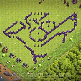 TH7 Funny Troll Base Plan with Link, Copy Town Hall 7 Art Design 2024, #31