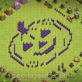 Troll Funny Diseño de aldea Ayuntamiento 7 Copiar - COC TH7 Perfecta Art Distribucion 2024 + Enlace - #34